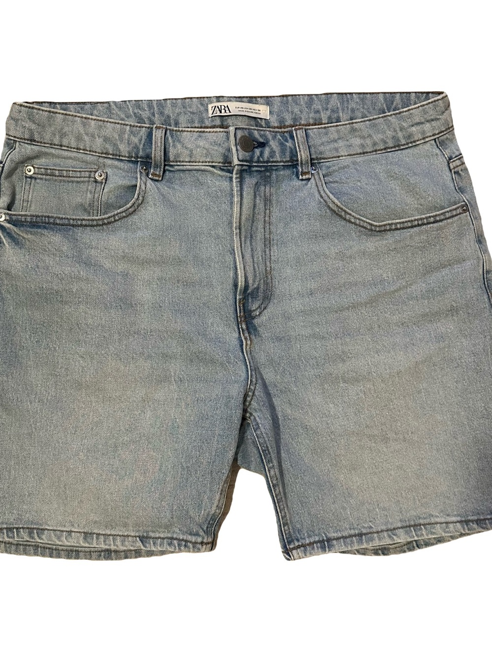ZARA Men's Light Wash Denim Shorts
